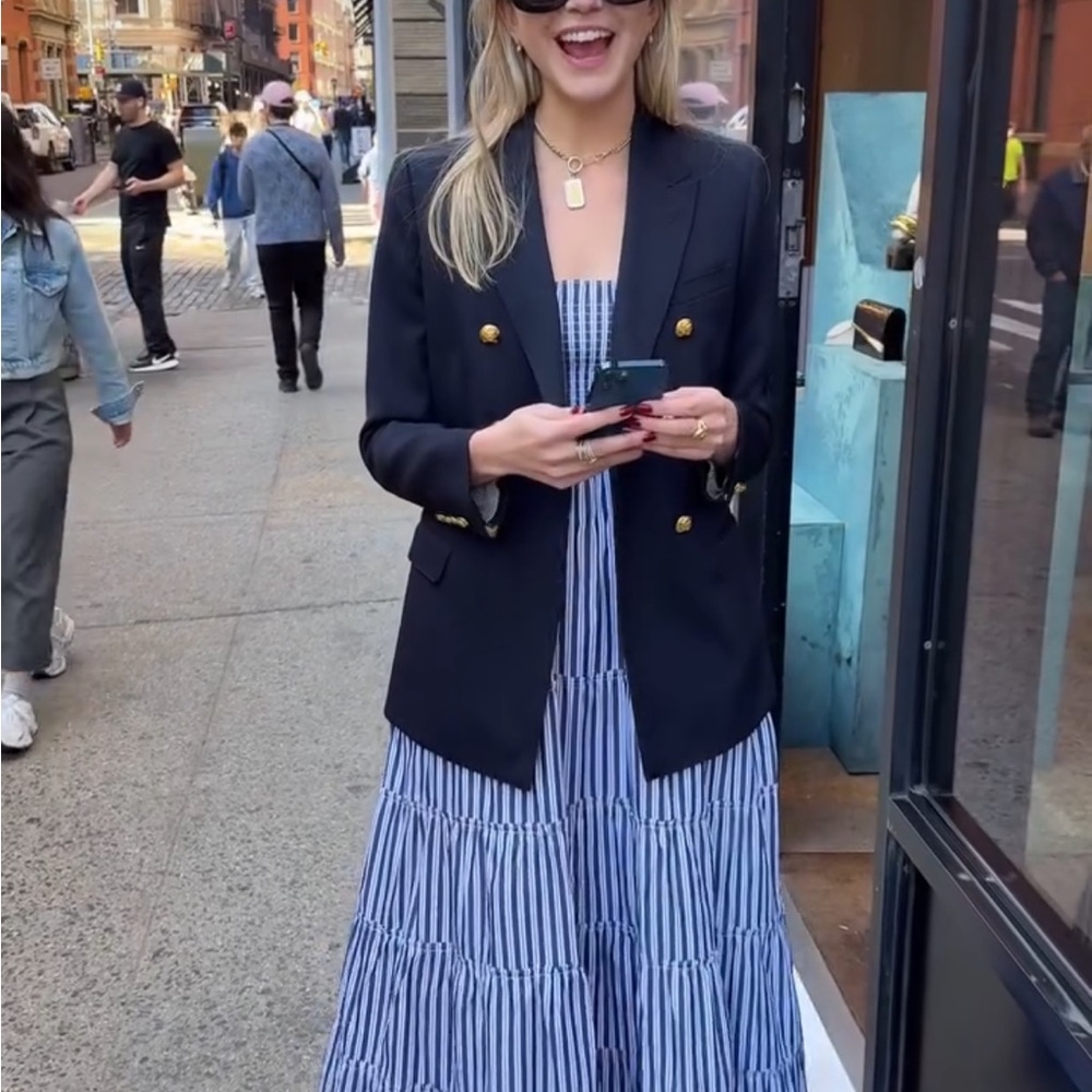 The Ellie nap dress - Navy Stripe